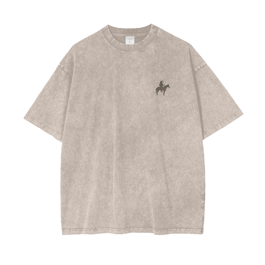 Midnight Outlaw Distressed Boxy Tee